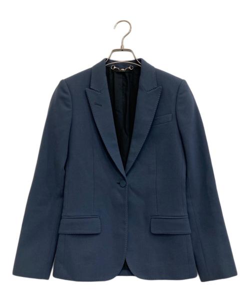 GUCCI（グッチ）GUCCI (グッチ) テーラードジャケット ブルー サイズ:36の古着・服飾アイテム