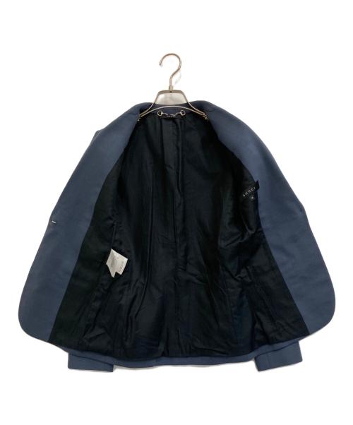 GUCCI（グッチ）GUCCI (グッチ) テーラードジャケット ブルー サイズ:36の古着・服飾アイテム
