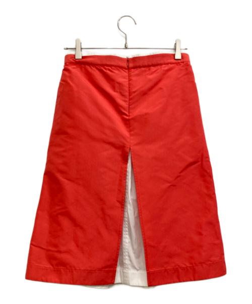 JIL SANDER（ジルサンダー）JIL SANDER (ジルサンダー) シルクフレアスカート レッド サイズ:36の古着・服飾アイテム