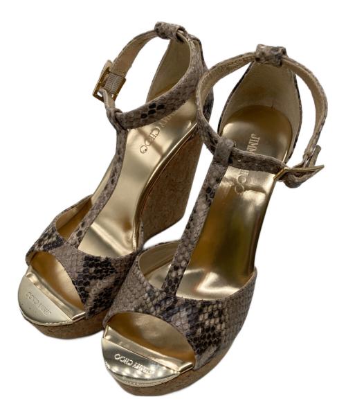 JIMMY CHOO（ジミーチュウ）JIMMY CHOO (ジミーチュウ) ストラップサンダル ベージュ サイズ:23の古着・服飾アイテム