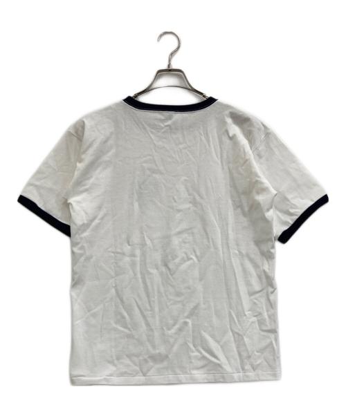 Champion（チャンピオン）Champion (チャンピオン) ショートスリーブリンガーTシャツ ホワイト×ネイビー サイズ:Mの古着・服飾アイテム