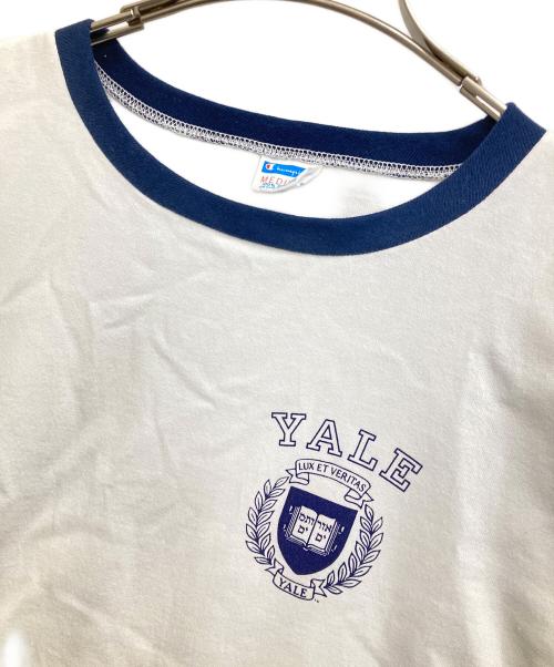 Champion（チャンピオン）Champion (チャンピオン) ショートスリーブリンガーTシャツ ホワイト×ネイビー サイズ:Mの古着・服飾アイテム