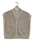 23区ニジュウサンク）の古着「【洗える】テープミックススカシ ドルマン ニットベスト」｜アイボリー