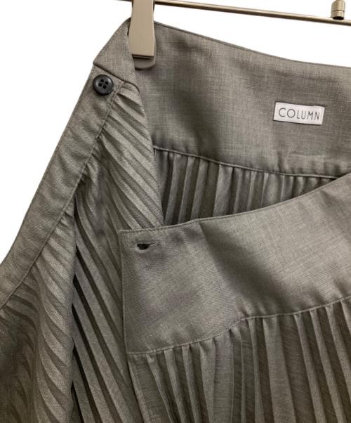 COLUMN（コラム）COLUMN (コラム) プリーツスカート グレー サイズ:36 未使用品の古着・服飾アイテム