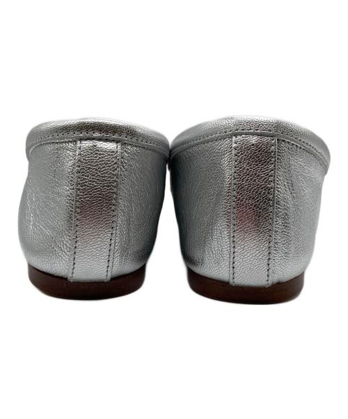 CHEMBUR（チェンバー）CHEMBUR (チェンバー) SQ FLAT STUDS BALLET SHOES シルバー サイズ:37の古着・服飾アイテム