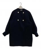 YORIヨリ）の古着「ダブルパフスリーブコート」｜ネイビー