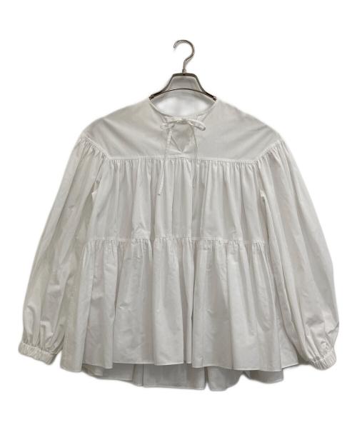 YORI（ヨリ）yori (ヨリ) ボリュームギャザーブラウス ホワイト サイズ:Fの古着・服飾アイテム