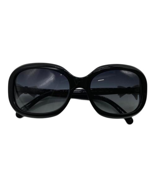CHANEL（シャネル）CHANEL (シャネル) ココマークリボンサングラス ブラック サイズ:58□17 135の古着・服飾アイテム