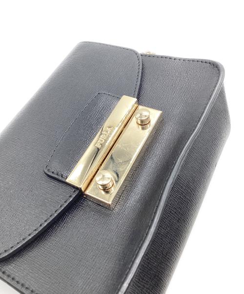 FURLA（フルラ）FURLA (フルラ) チェーンショルダーバッグ ブラックの古着・服飾アイテム