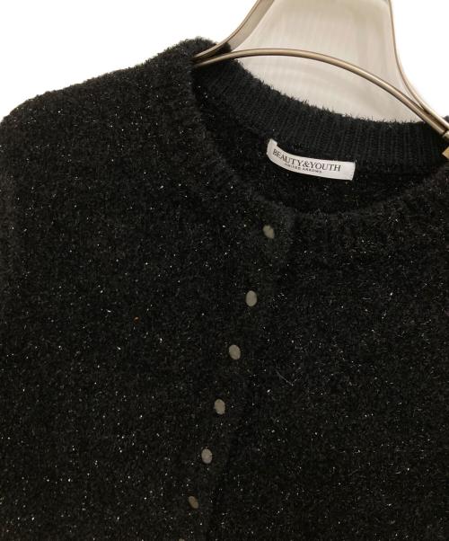 BEAUTY&YOUTH（ビューティーアンドユース）BEAUTY&YOUTH (ビューティーアンドユース) ラメニットカーディガン ブラック サイズ:-の古着・服飾アイテム