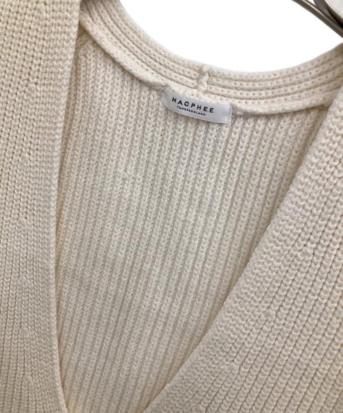MACPHEE（マカフィー）MACPHEE (マカフィー) ハブリッドコットンVネックベスト ホワイト サイズ:Sの古着・服飾アイテム