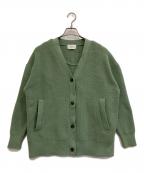 CLANEクラネ）の古着「BUSTIER SET KNIT CARDIGAN」｜グリーン