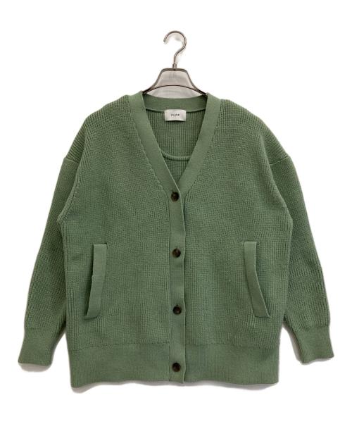 CLANE（クラネ）CLANE (クラネ) BUSTIER SET KNIT CARDIGAN グリーン サイズ:1の古着・服飾アイテム