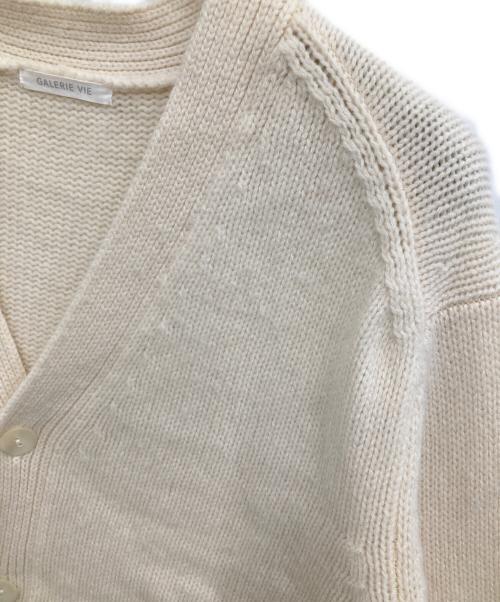 GALERIE VIE（ギャルリーヴィー）GALERIE VIE (ギャルリーヴィー) ローゲージニットカーディガン ホワイト サイズ:Sの古着・服飾アイテム