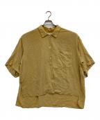OWILアウル）の古着「シルク半袖シャツ」｜イエロー