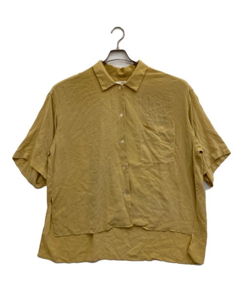 OWIL（アウル）OWIL (アウル) シルク半袖シャツ イエロー サイズ:Mの古着・服飾アイテム