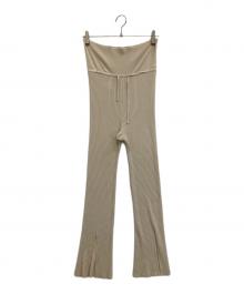 RITO（リト）の古着「フロントスリットリブニットパンツ」｜ベージュ