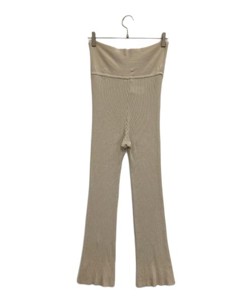 RITO（リト）Rito (リト) フロントスリットリブニットパンツ ベージュ サイズ:Sの古着・服飾アイテム