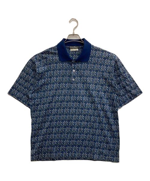 Salvatore Ferragamo（サルヴァトーレ フェラガモ）Salvatore Ferragamo (サルヴァトーレ フェラガモ) 半袖ポロシャツ ブルー サイズ:Lの古着・服飾アイテム