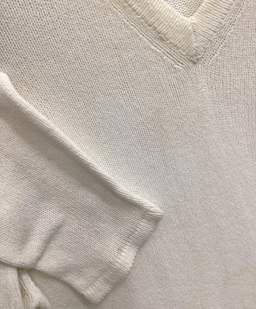 HERMES（エルメス）HERMES (エルメス) Vネックニット ホワイト サイズ:-の古着・服飾アイテム