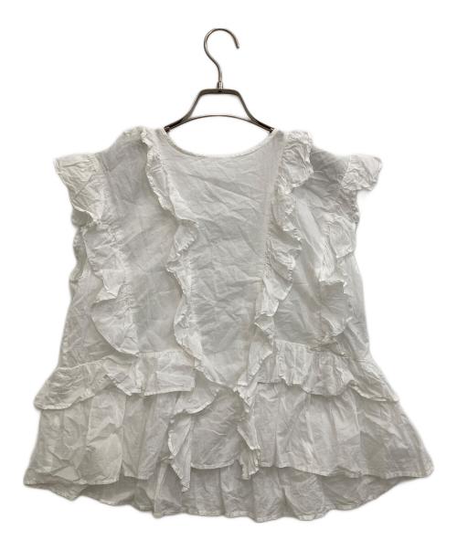 Spick and Span（スピック＆スパン）Spick and Span (スピックアンドスパン) ノースリーブフリルブラウス ホワイト サイズ:-の古着・服飾アイテム