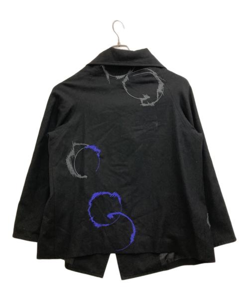 Y's（ワイズ）Y's (ワイズ) 刺繍ラグランスリーブジャケット ネイビー サイズ:2の古着・服飾アイテム