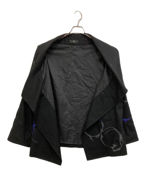 Y's（ワイズ）Y's (ワイズ) 刺繍ラグランスリーブジャケット ネイビー サイズ:2の古着・服飾アイテム