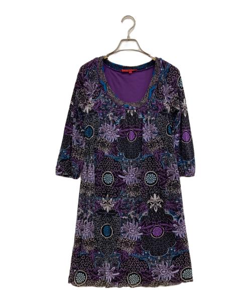 VIVIENNE TAM（ヴィヴィアンタム）VIVIENNE TAM (ヴィヴィアンタム) 総柄パワーネットチュニック パープル サイズ:SIZE Pの古着・服飾アイテム