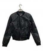 MM6 Maison Margielaエムエムシックスメゾンマルジェラ）の古着「クロコダイル調ジップブルゾン」｜ブラック