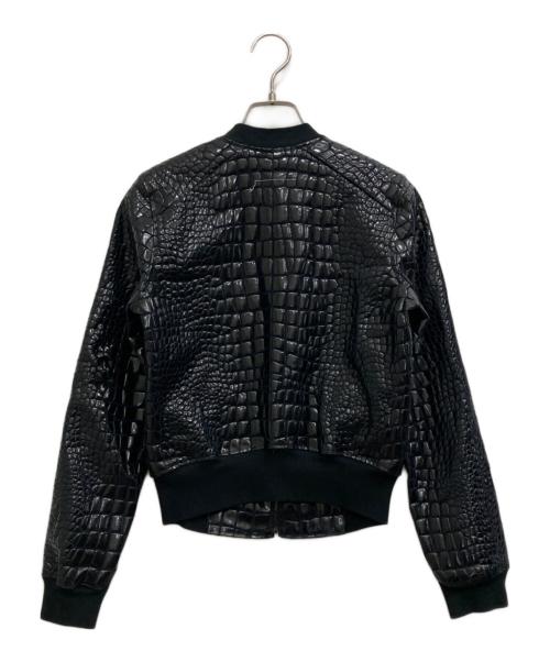 MM6 Maison Margiela（エムエムシックスメゾンマルジェラ）MM6 Maison Margiela (エムエムシックスメゾンマルジェラ) クロコダイル調ジップブルゾン ブラック サイズ:36の古着・服飾アイテム