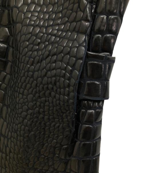 MM6 Maison Margiela（エムエムシックスメゾンマルジェラ）MM6 Maison Margiela (エムエムシックスメゾンマルジェラ) クロコダイル調ノースリーブワンピース ブラック サイズ:36の古着・服飾アイテム