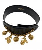 Salvatore Ferragamoサルヴァトーレ フェラガモ）の古着「チャーム付きベルト」｜ブラック