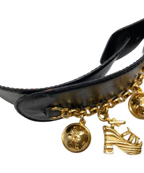 Salvatore Ferragamo（サルヴァトーレ フェラガモ）Salvatore Ferragamo (サルヴァトーレ フェラガモ) チャーム付きベルト ブラックの古着・服飾アイテム