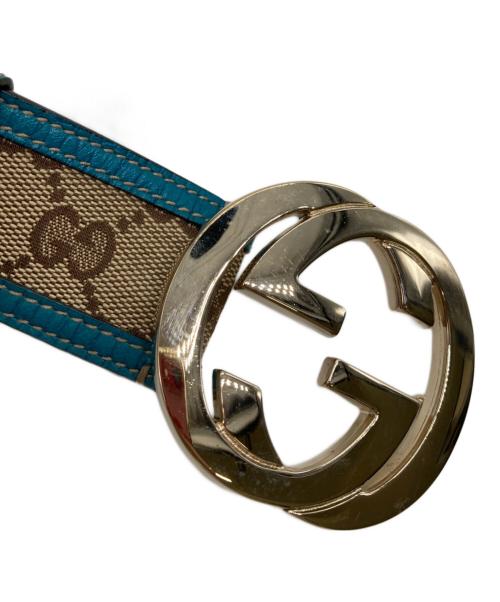 GUCCI（グッチ）GUCCI (グッチ) インターロッキングGベルト ターコイズの古着・服飾アイテム