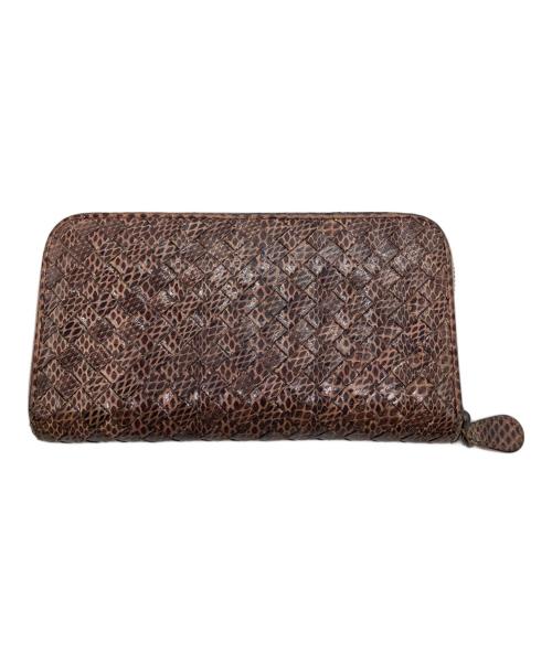 BOTTEGA VENETA（ボッテガベネタ）BOTTEGA VENETA (ボッテガベネタ) ラウンドファスナーレザー財布 ピンクの古着・服飾アイテム