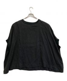 journal standard luxe（ジャーナルスタンダード ラックス）の古着「60リネンワッシャー ポンチョ」｜ブラック