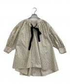 Mila Owenミラオーウェン）の古着「クラシックリボンギャザーチュニック」｜ホワイト