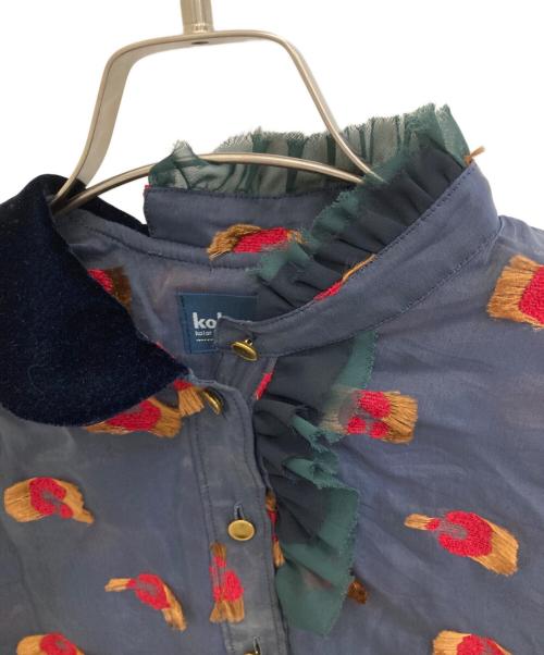 KOLOR（カラー）KOLOR (カラー) シアーシャツ ネイビー サイズ:2の古着・服飾アイテム