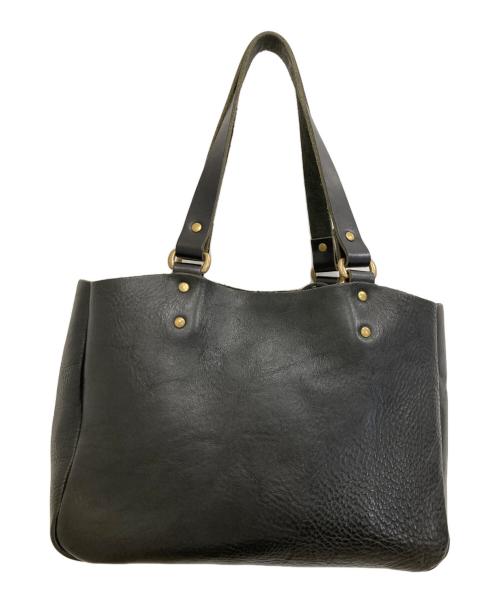 SLOW（スロウ）SLOW (スロウ) レザートートバッグ ブラックの古着・服飾アイテム