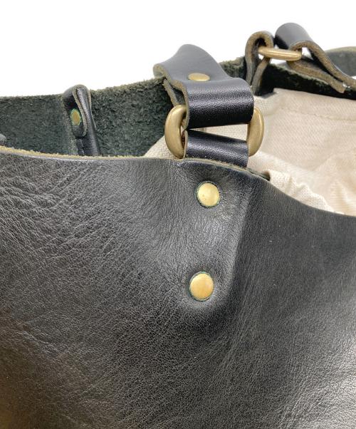 SLOW（スロウ）SLOW (スロウ) レザートートバッグ ブラックの古着・服飾アイテム