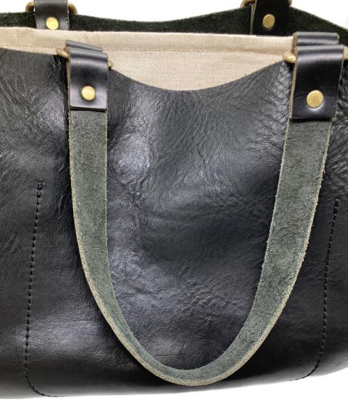 SLOW（スロウ）SLOW (スロウ) レザートートバッグ ブラックの古着・服飾アイテム