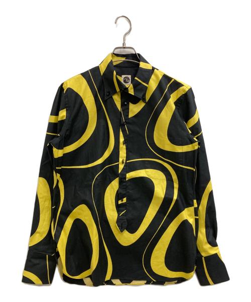 m's braque（エムズブラック）M'S BRAQUE (エムズブラック) ボタンダウンシャツ イエロー×ブラック サイズ:Mの古着・服飾アイテム