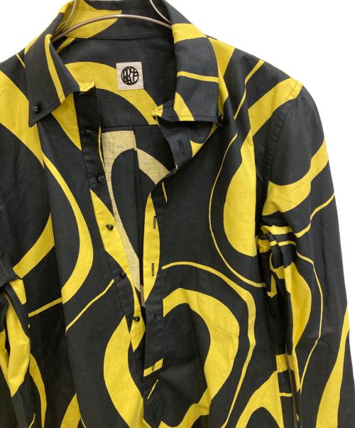 m's braque（エムズブラック）M'S BRAQUE (エムズブラック) ボタンダウンシャツ イエロー×ブラック サイズ:Mの古着・服飾アイテム