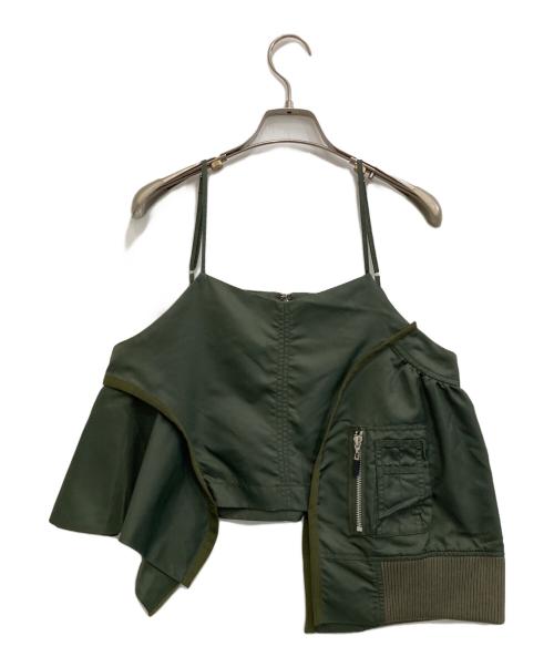 UN3D.（アンスリード）UN3D. (アンスリード) MA-1キャミソールビスチェ オリーブ サイズ:38の古着・服飾アイテム