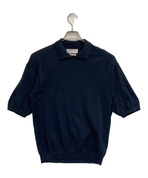 TOMORROW LAND（トゥモローランド）TOMORROW LAND (トゥモローランド) ニットポロシャツ ネイビー サイズ:Sの古着・服飾アイテム