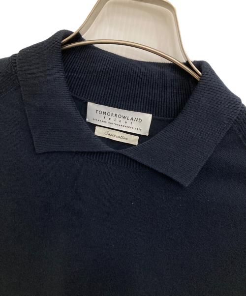 TOMORROW LAND（トゥモローランド）TOMORROW LAND (トゥモローランド) ニットポロシャツ ネイビー サイズ:Sの古着・服飾アイテム