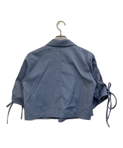 HARE（ハレ）HARE (ハレ) レースアップショートジャケット スカイブルー サイズ:Fの古着・服飾アイテム