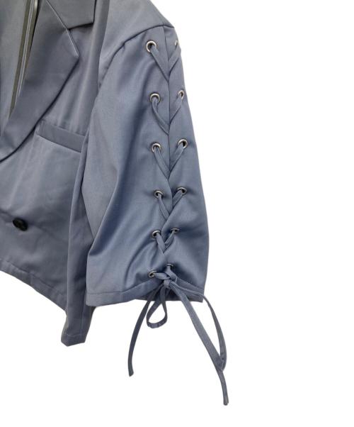 HARE（ハレ）HARE (ハレ) レースアップショートジャケット スカイブルー サイズ:Fの古着・服飾アイテム