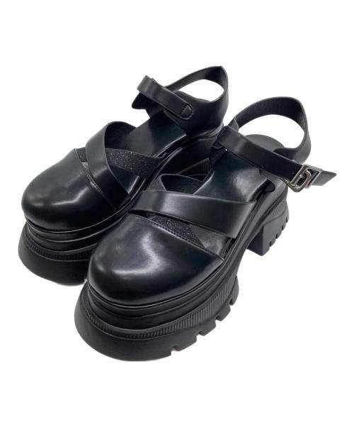 HARE（ハレ）HARE (ハレ) ボリュームソールサンダル ブラック サイズ:Ｍの古着・服飾アイテム