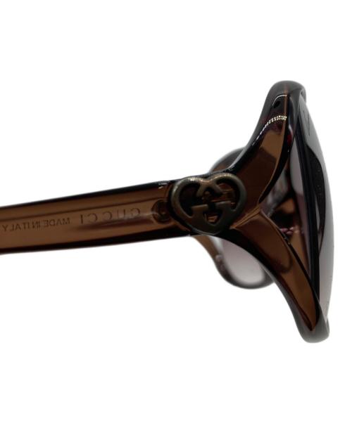 GUCCI（グッチ）GUCCI (グッチ) インターロッキングGハートサングラス ブラウン サイズ:62-13の古着・服飾アイテム